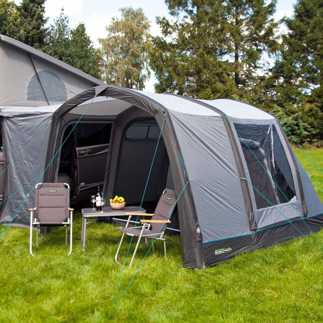 Outdoor Revolution Cayman Air T3 LITE LOW Drive Away Awning - angled view.