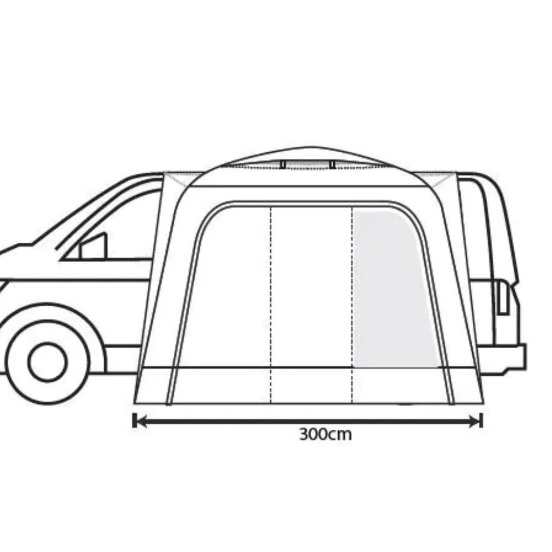 Outdoor Revolution Cayman Cuda Air Drive Away Awning front heights