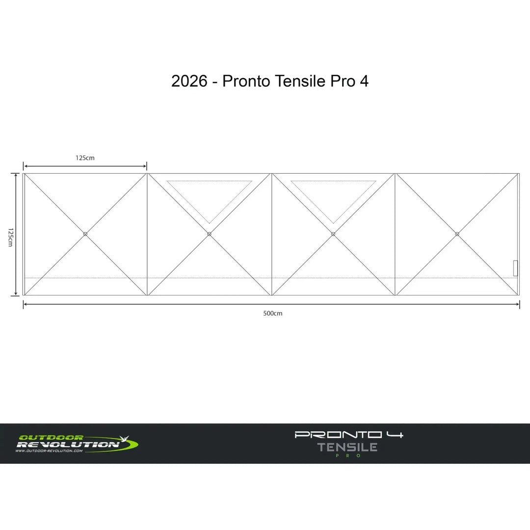Outdoor Revolution Pronto Tensile Pro 4 Windbreak - With Window