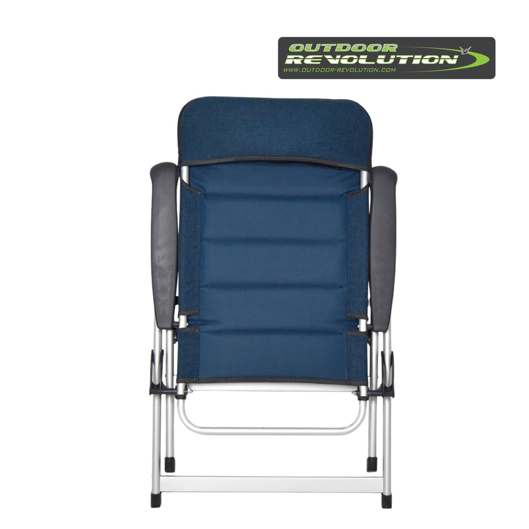 Outdoor Revolution San Remo Highback Chair 600D Teal Blue Twill Folded