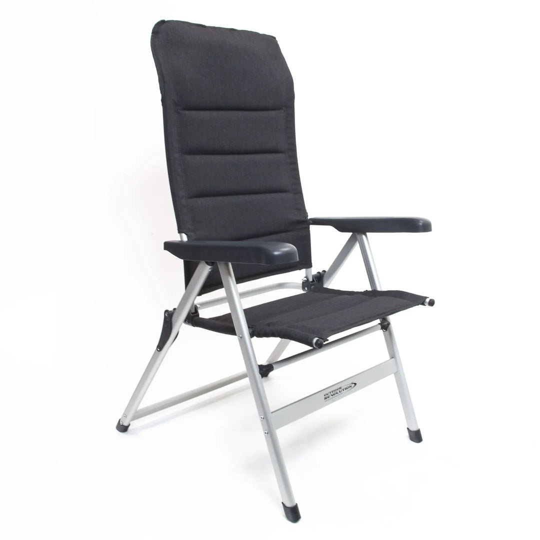 Outdoor Revolution San Remo Highback reclining camping Chair with padded backrest.