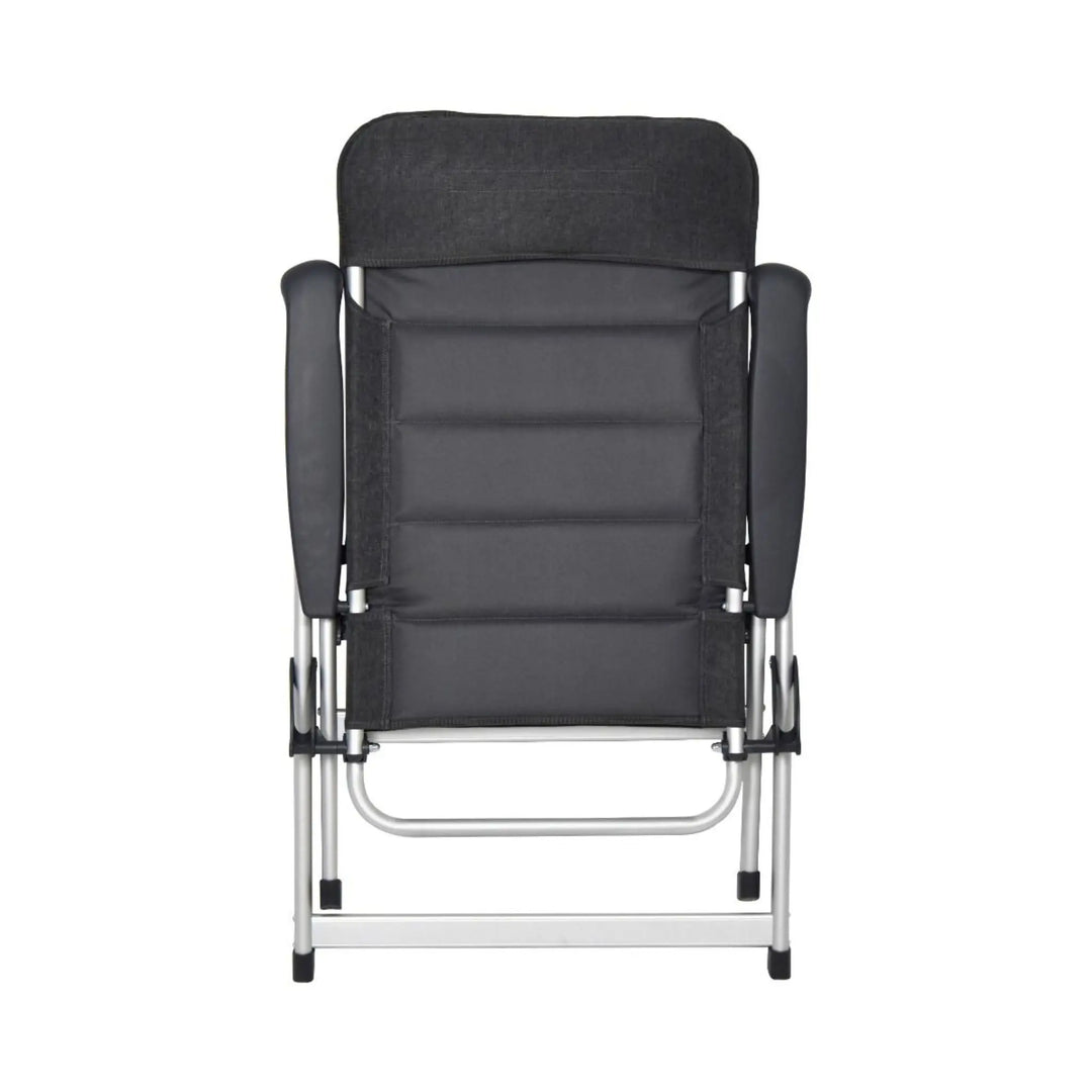 Outdoor Revolution San Remo Highback reclining camping Chair with padded backrest folded.