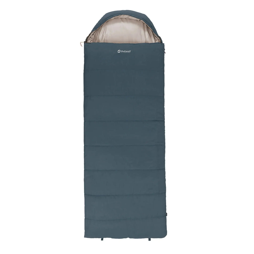 Outwell Campion Lux Blue Sleeping Bag zipped up