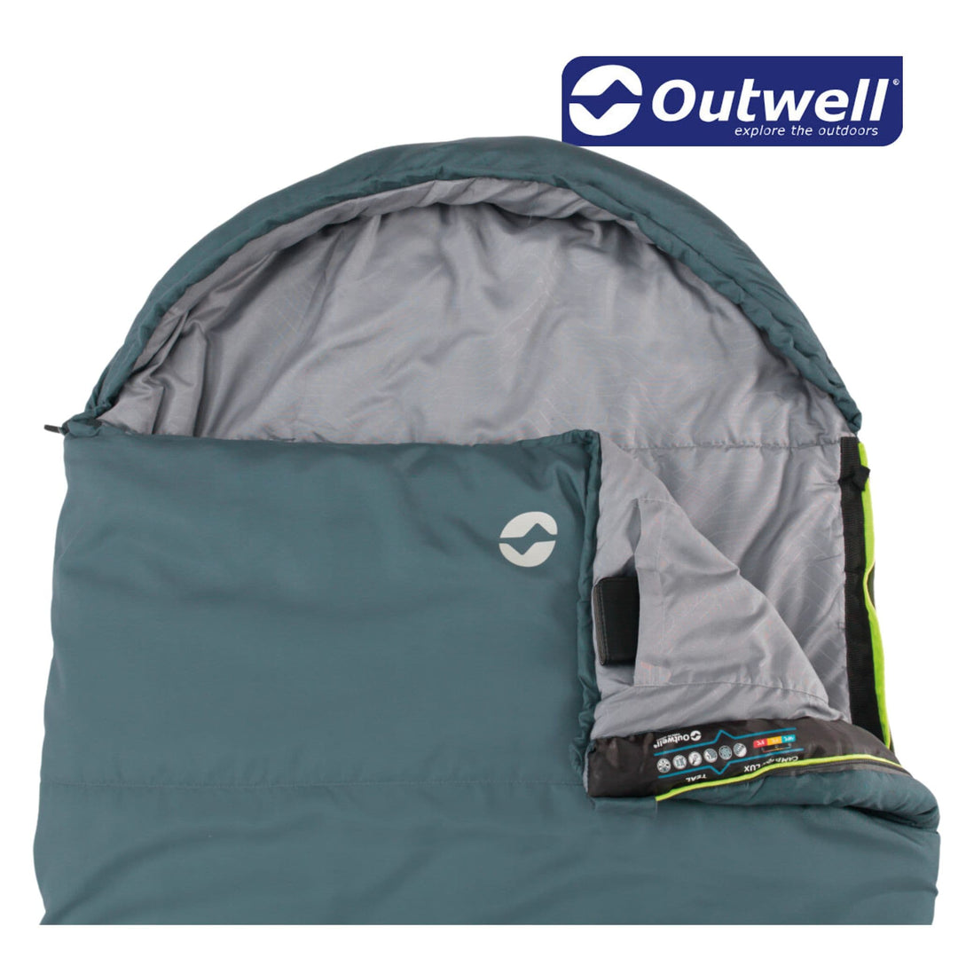 Outwell Campion Lux Sleeping Bag (Teal) Zip