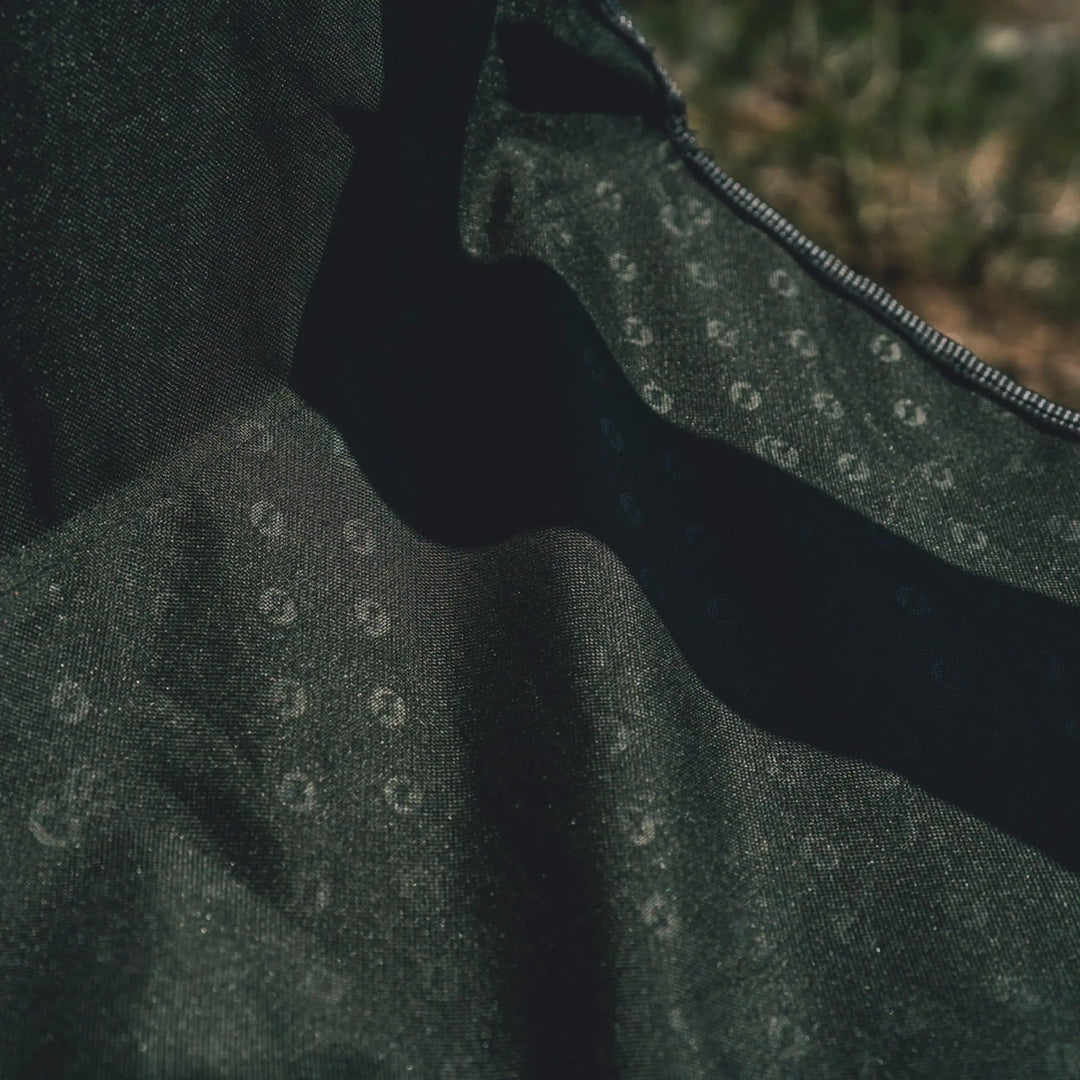 Close-up of a Outwell Catamarca Sofa textured fabric with a pattern.