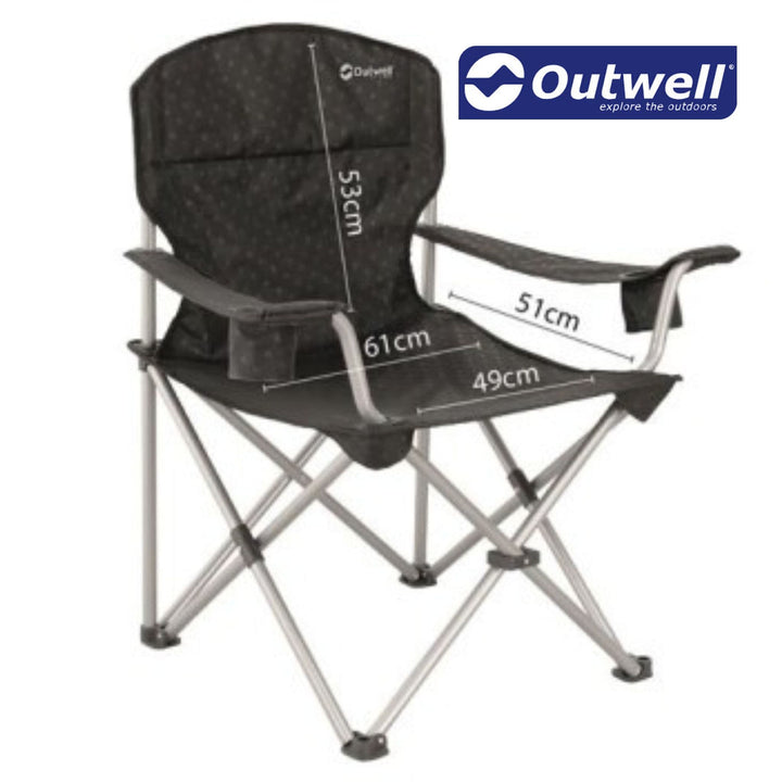 Outwell Catamarca XL Chair Black Dimensions