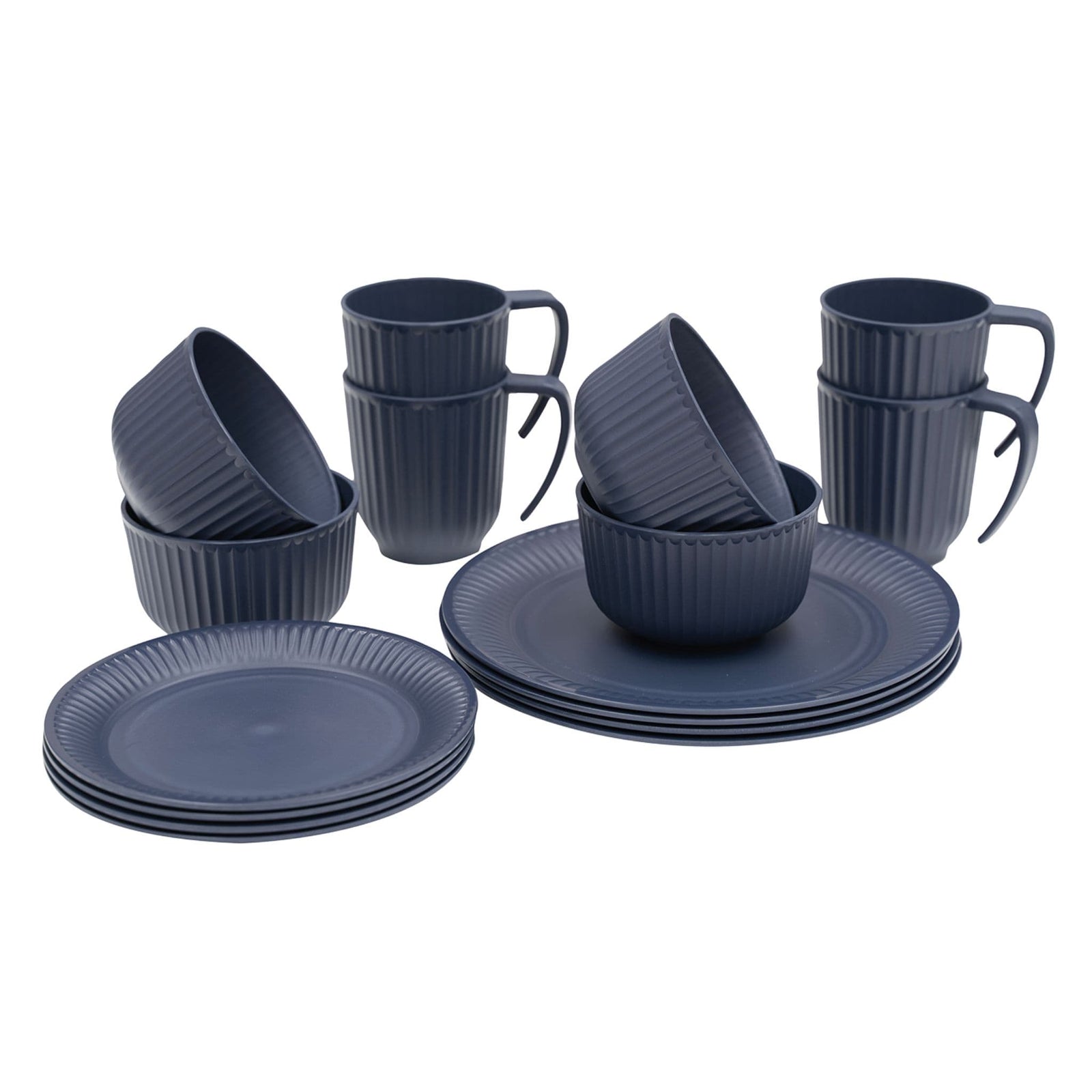 Outwell Delish 4 Person Dinner Set - Navy Night
