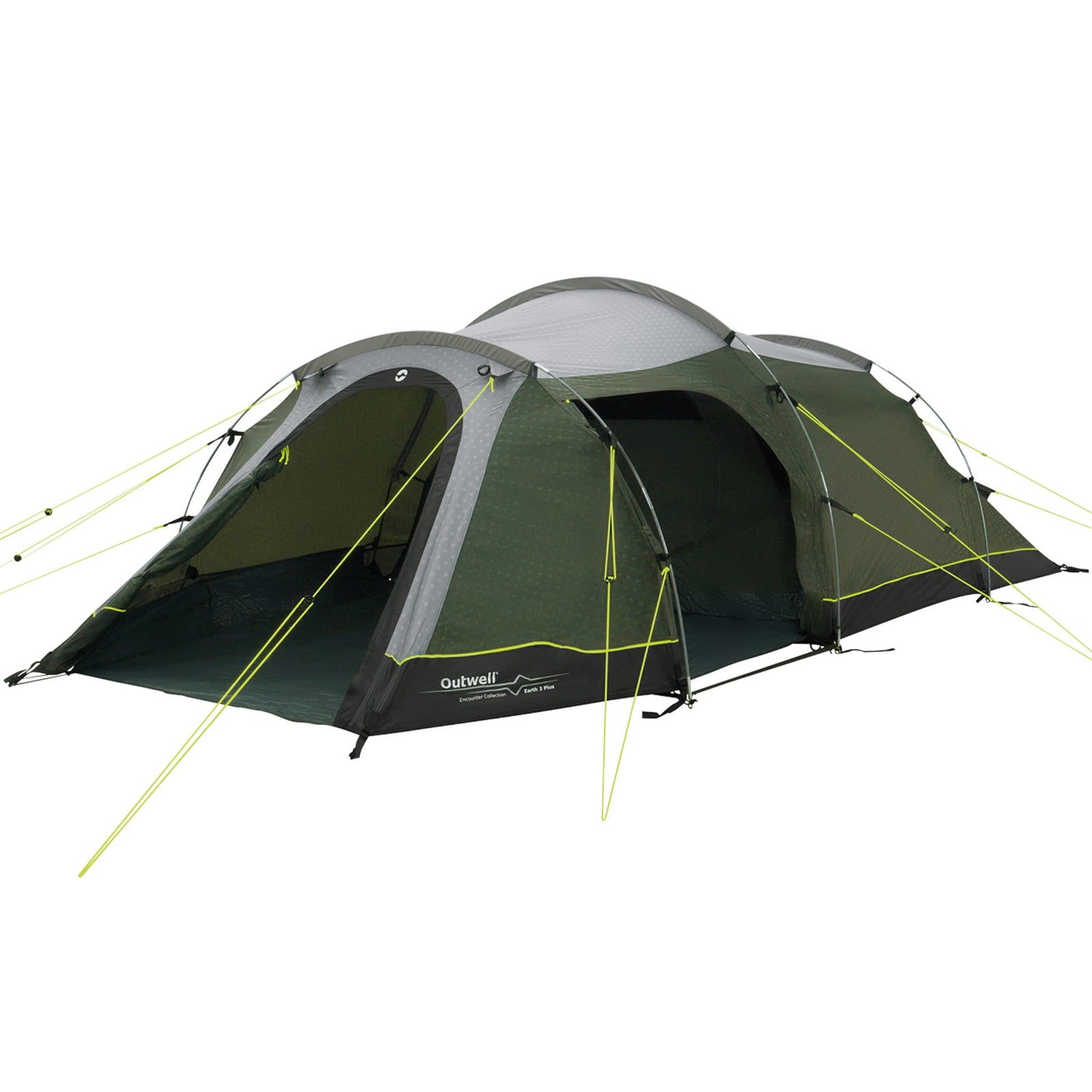 Outwell Earth 3 Plus Tent with doors open