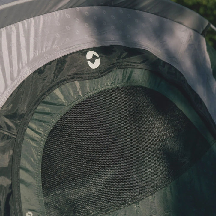 Outwell Earth 4 Plus Tent lifestyle front door image