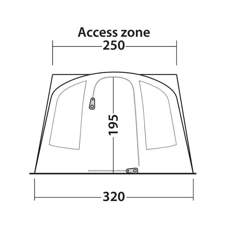 Outwell Fresno Drive Away Awning Width