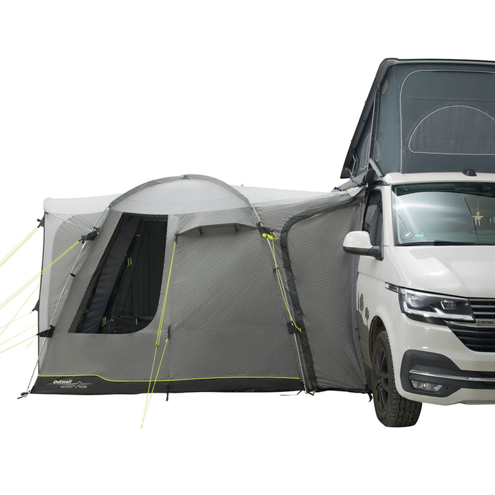 Outwell Pine Hills Drive Away Awning Side view attached to campervan