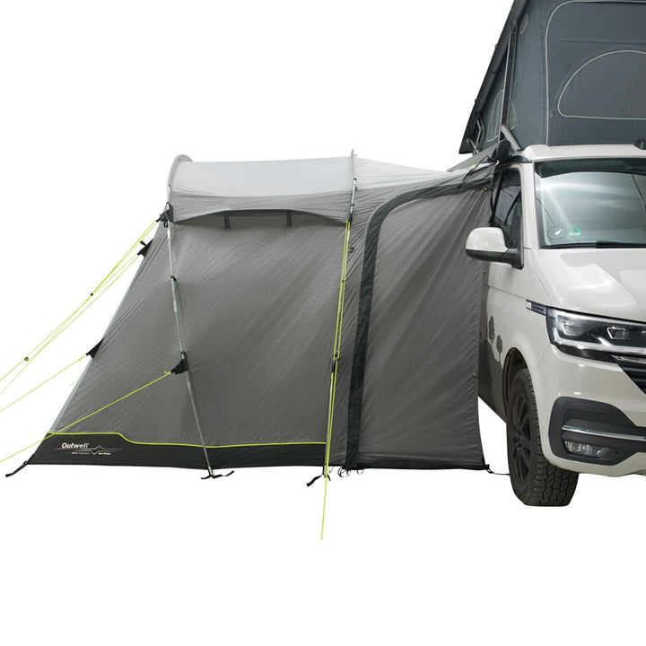 Outwell San Diego Drive Away Awning Side View Attached to campervan