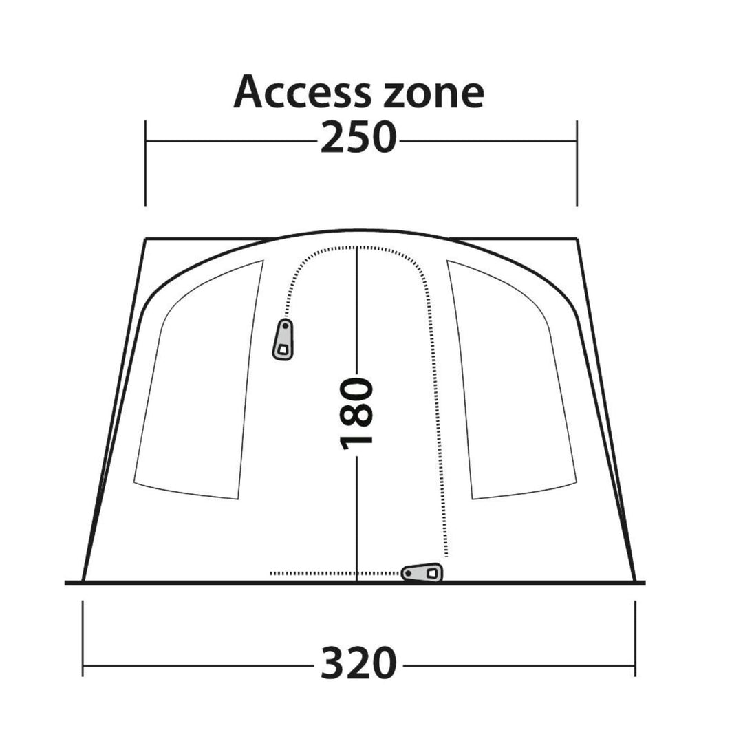 Outwell San Diego Drive Away Awning Width