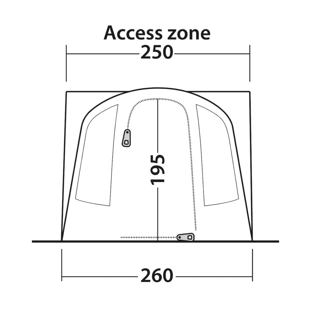 Outwell Santa Monica Air Drive Away Awning Width