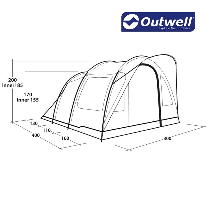 Outwell Sky 4 Tent Dimensions