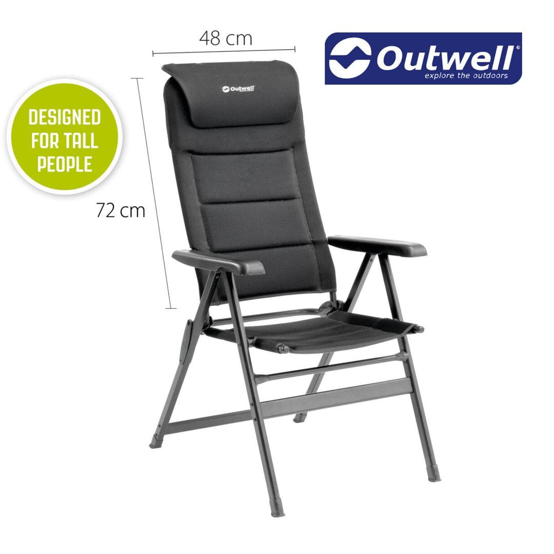 Outwell Teton Reclining Chair Back Dimensions