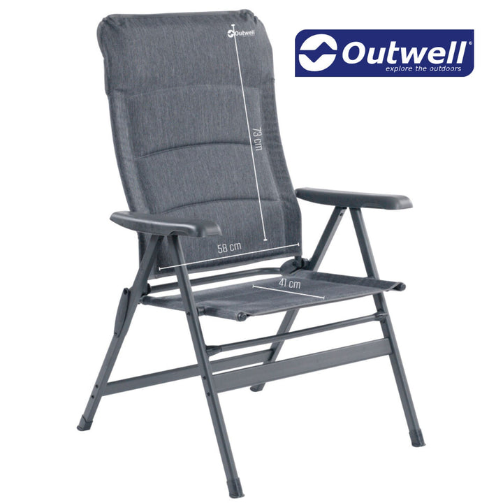Outwell Trenton Reclining Chair Dimensions