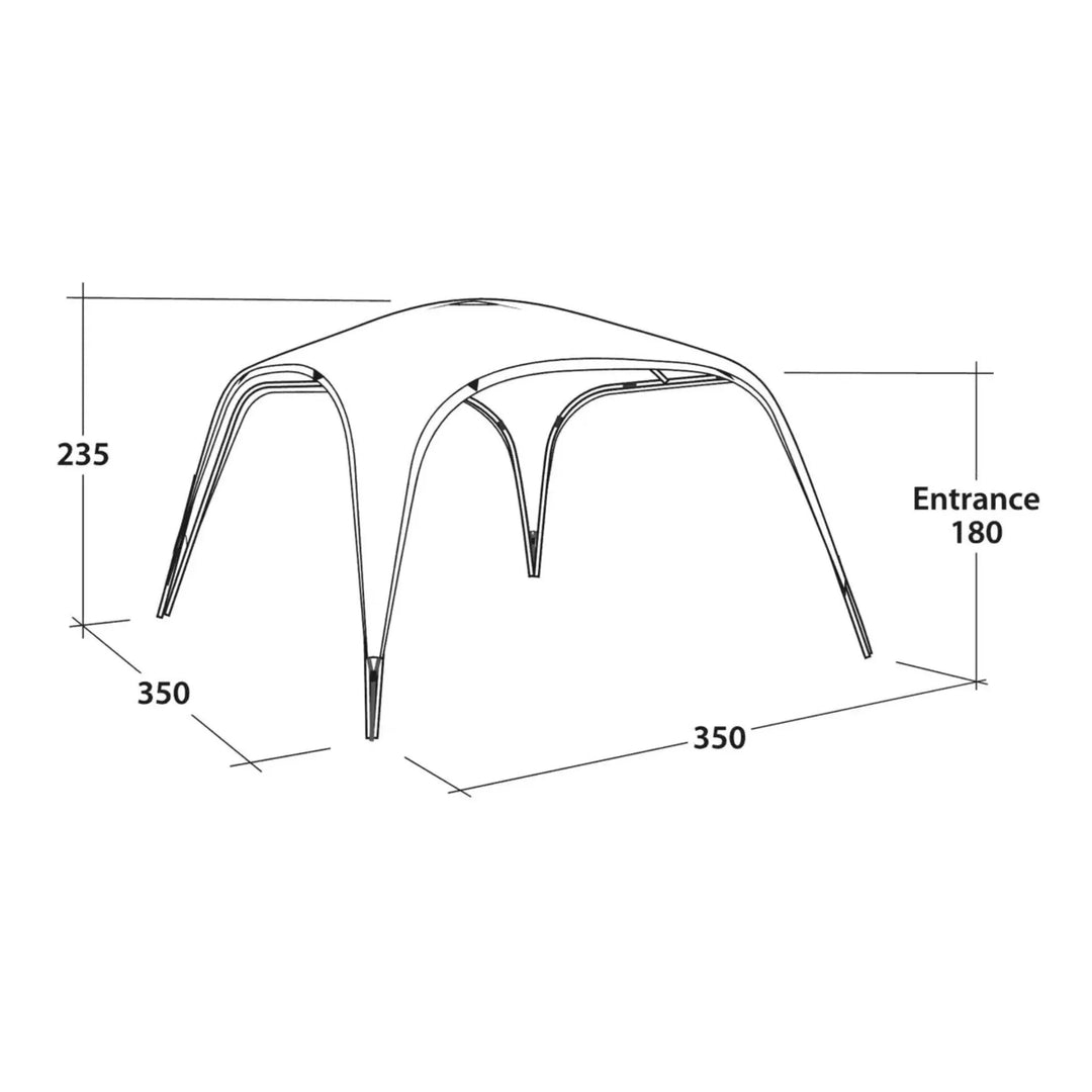 Outwell Wakefield Shelter L Dimensions drawing