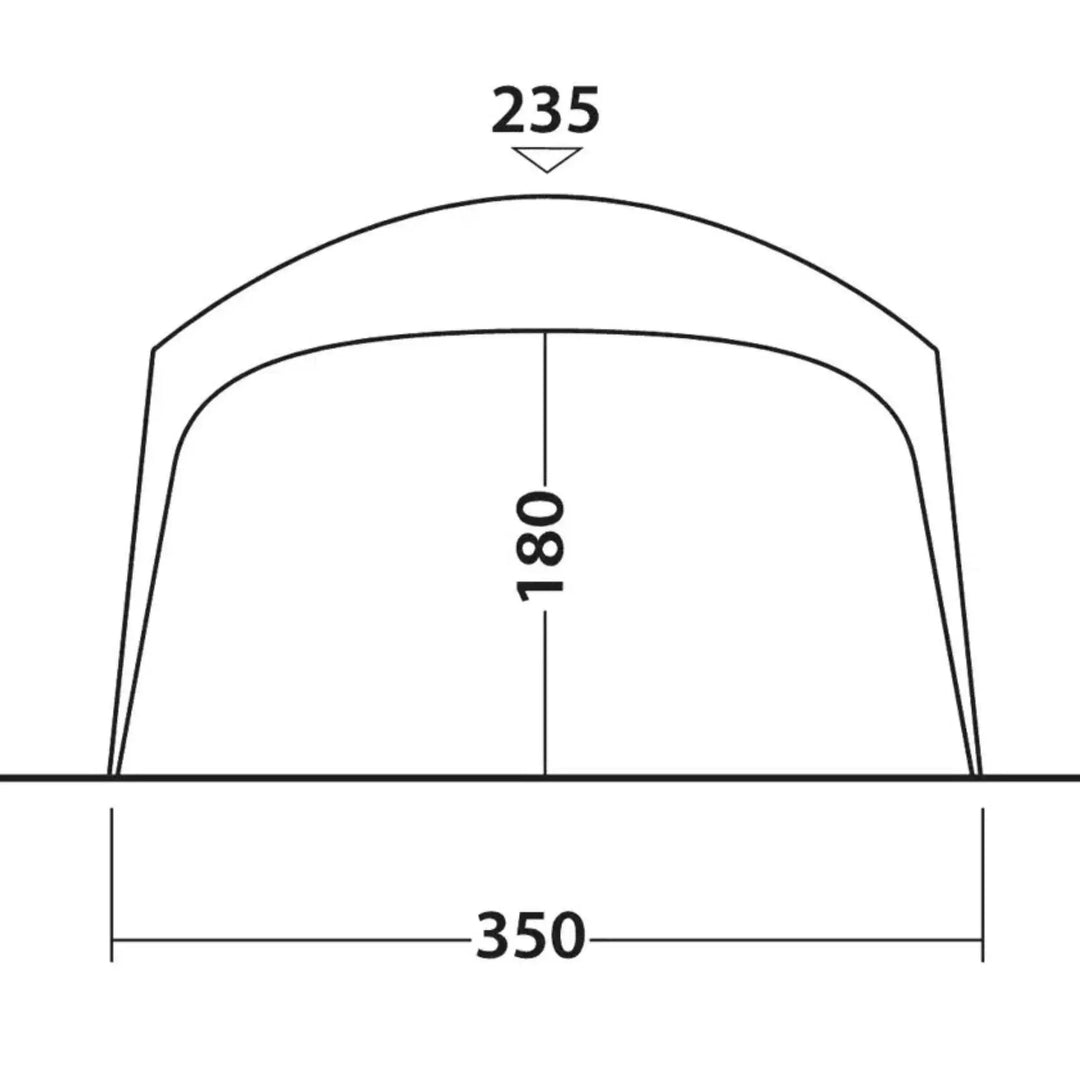 Outwell Wakefield Shelter L heights drawing