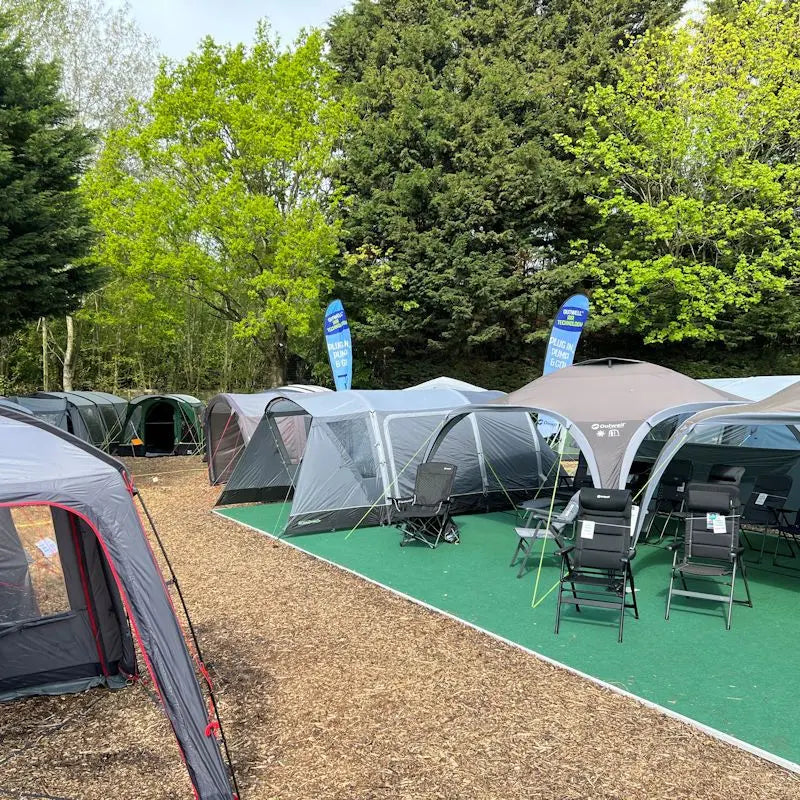 WM Camping Tent and awning display