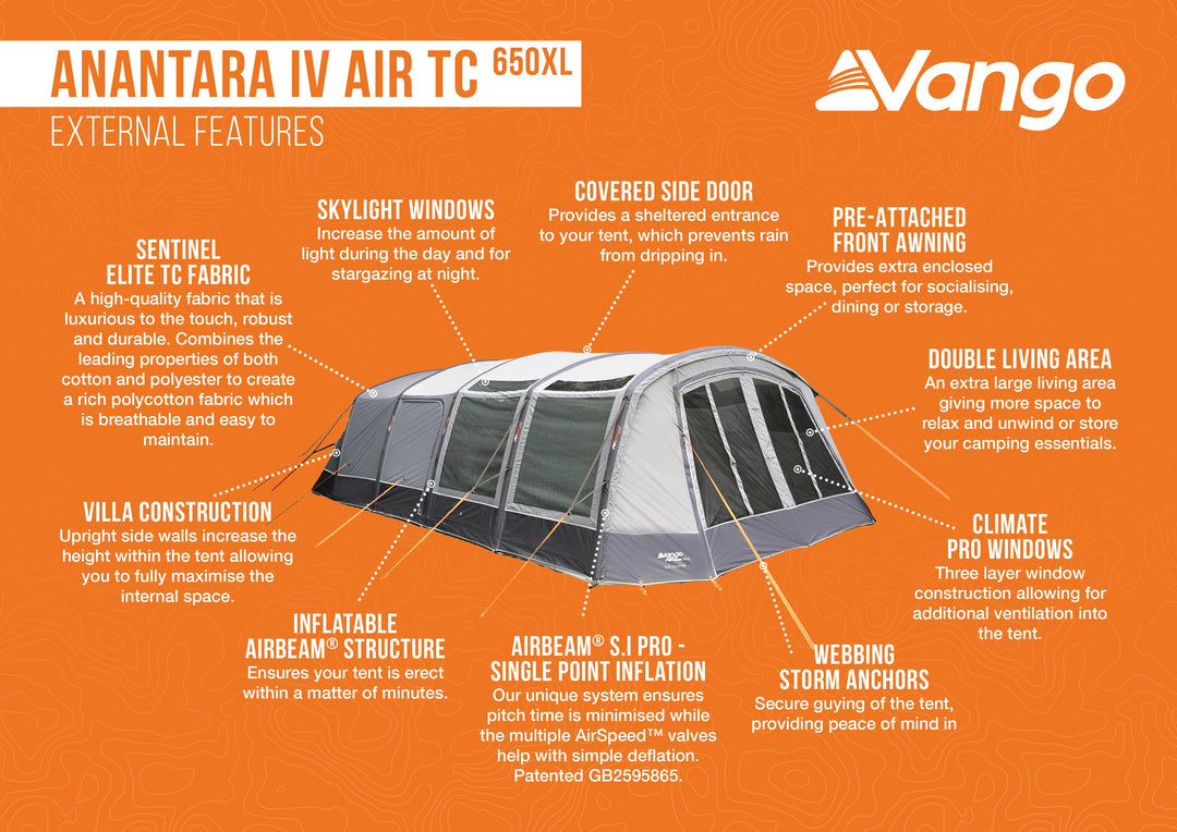 Vango Anantara IV Air TC 650xl External Features