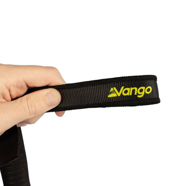 Vango-branded wrist strap of the Annapurna Walking Pole, ideal for hiking, walking, and trekking.