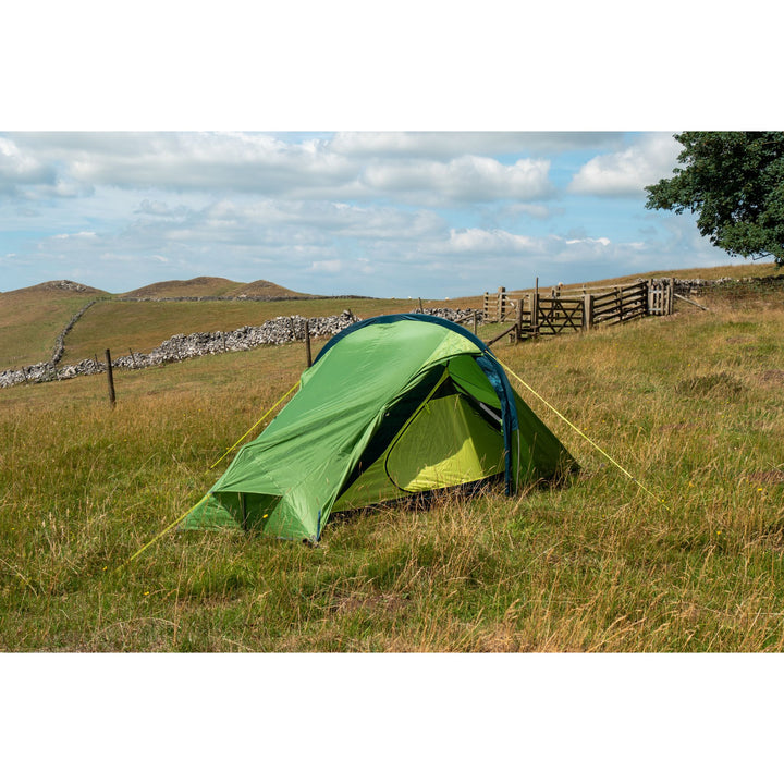 Vango Apex Compact 200 Backpacking Tent pitched in a field