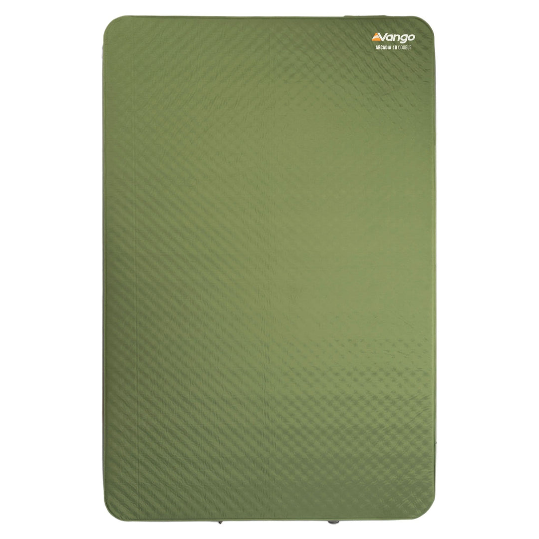 Full front view of the Vango Arcadia 10cm double self-inflating mat showcasing its spacious sleeping surface.