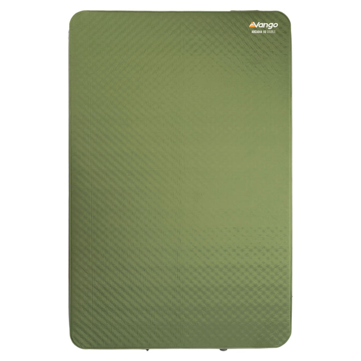 Full front view of the Vango Arcadia 10cm double self-inflating mat showcasing its spacious sleeping surface.