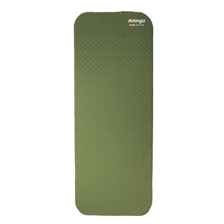 Vango Arcadia 10cm Grande Self-Inflating Mat Top View: Overhead view of the single SIM camping mat, highlighting the spacious rectangular design for enhanced sleeping comfort.