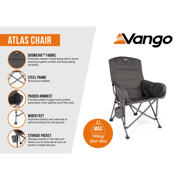 Vango Atlas Chair - Features infographic