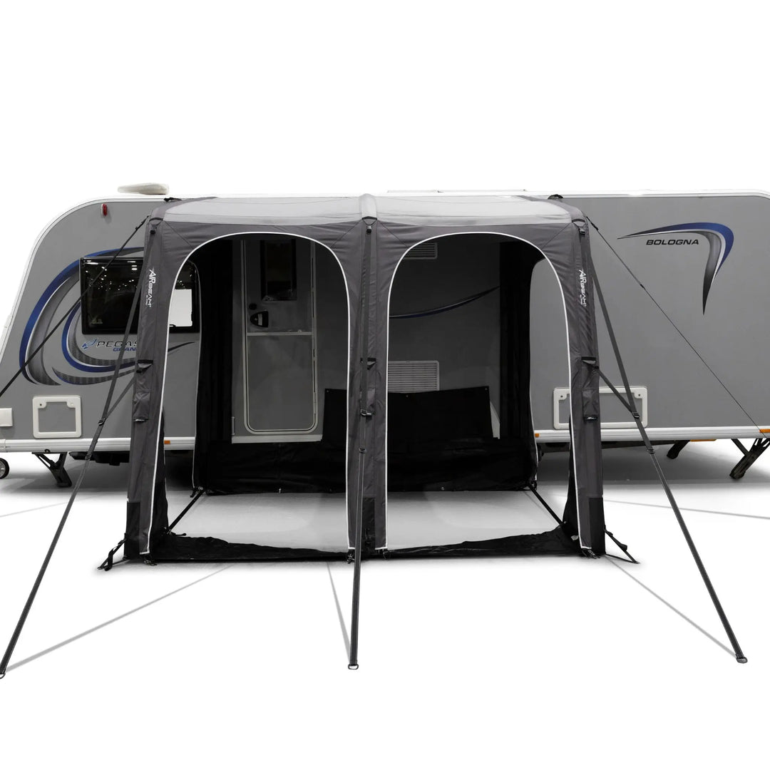 Vango Balletto Pro Air 260 Caravan Awning front view with doors removed