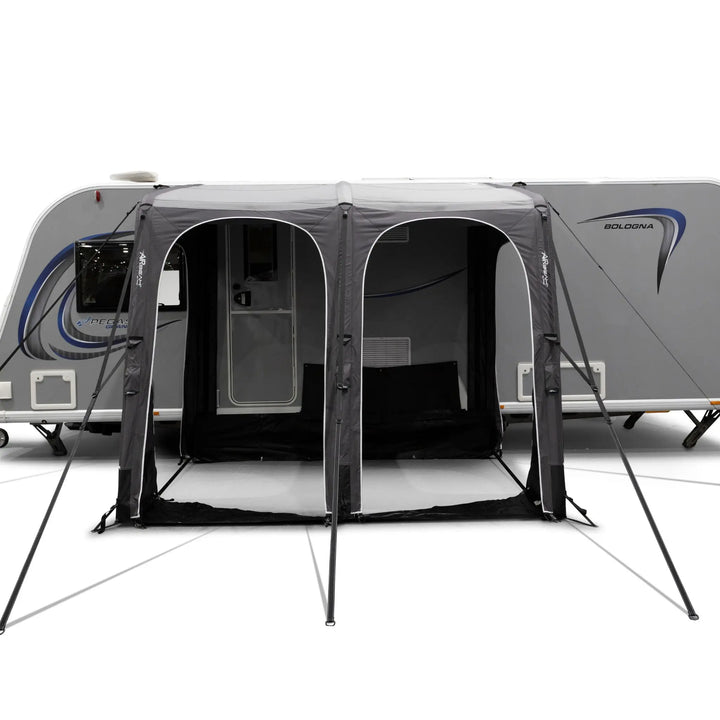 Vango Balletto Pro Air 260 Caravan Awning front view with doors removed