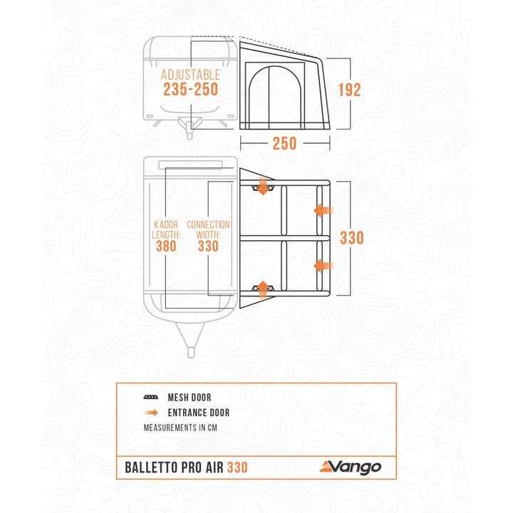 Vango Balletto Pro Air 330 Caravan Awning
