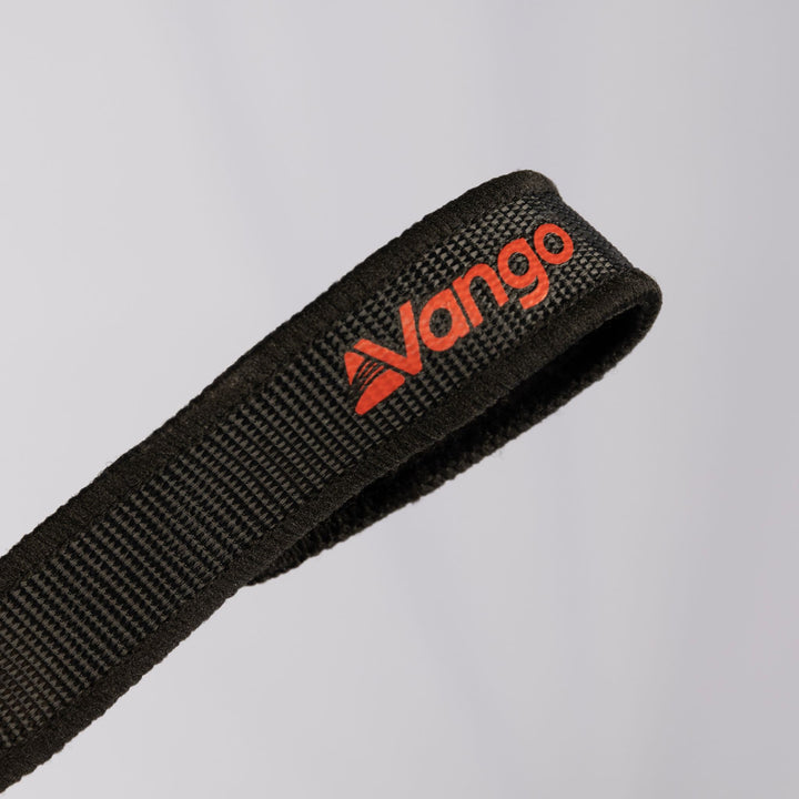 Vango branded adjustable strap on the Basho Walking Pole, designed for trekking and walking adventures.