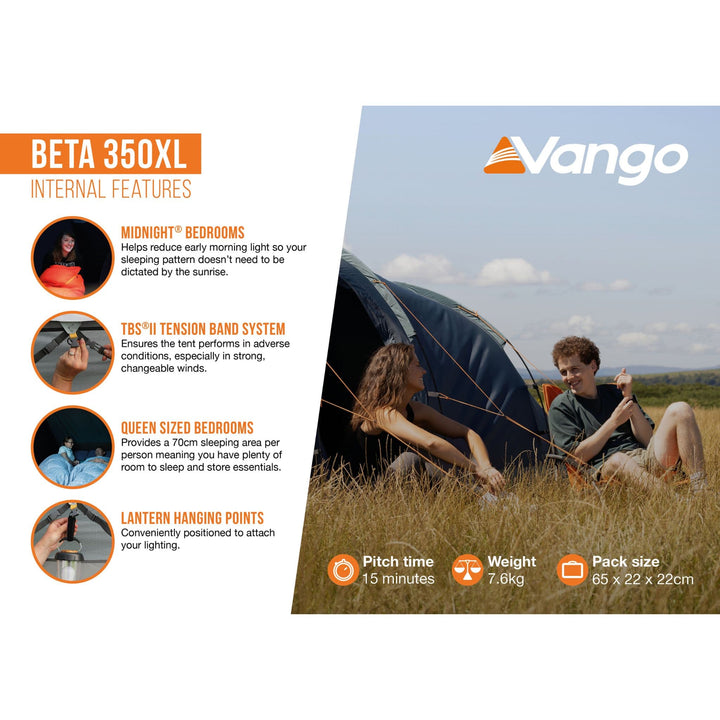 Vango Beta 350XL Tent Internal Features