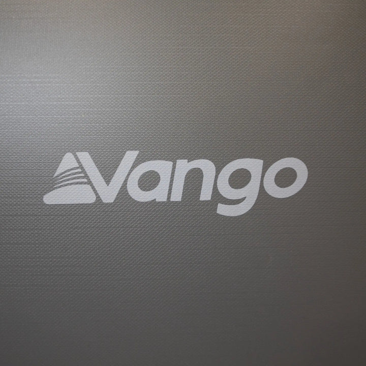 Vango logo printed on the surface of the Blissful Double Airbed, indicating the trusted outdoor brand.