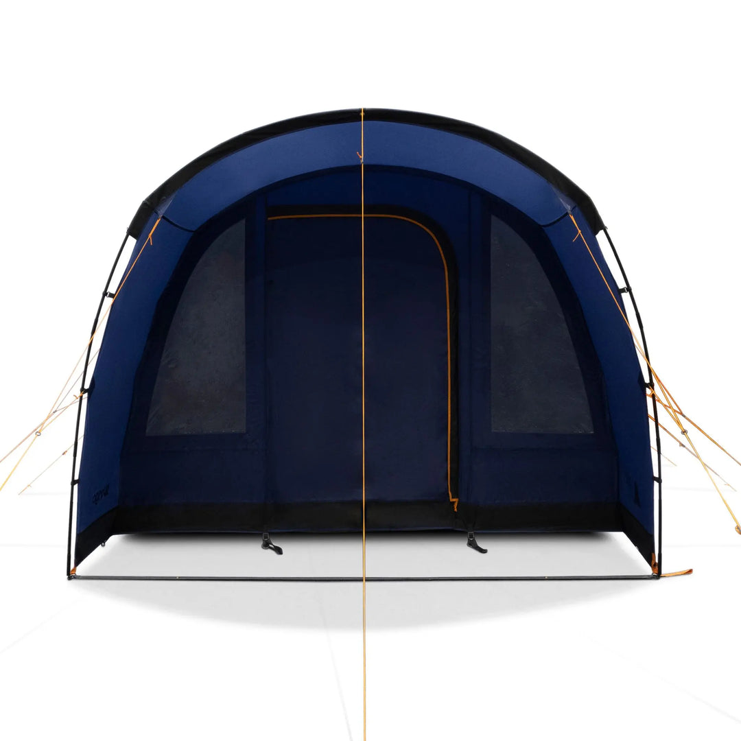 Front view of the Vango Capri 400 Tent with front door closed