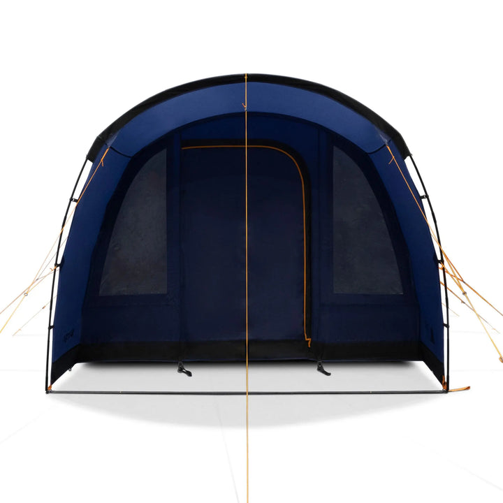 Front view of the Vango Capri 400 Tent with front door closed