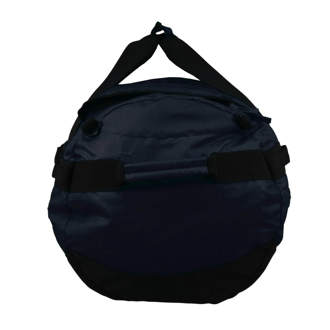 Rear view of the Vango Cargo 120 travel bag in Moonlight Ocean colour, emphasizing its carry handles and compact design.