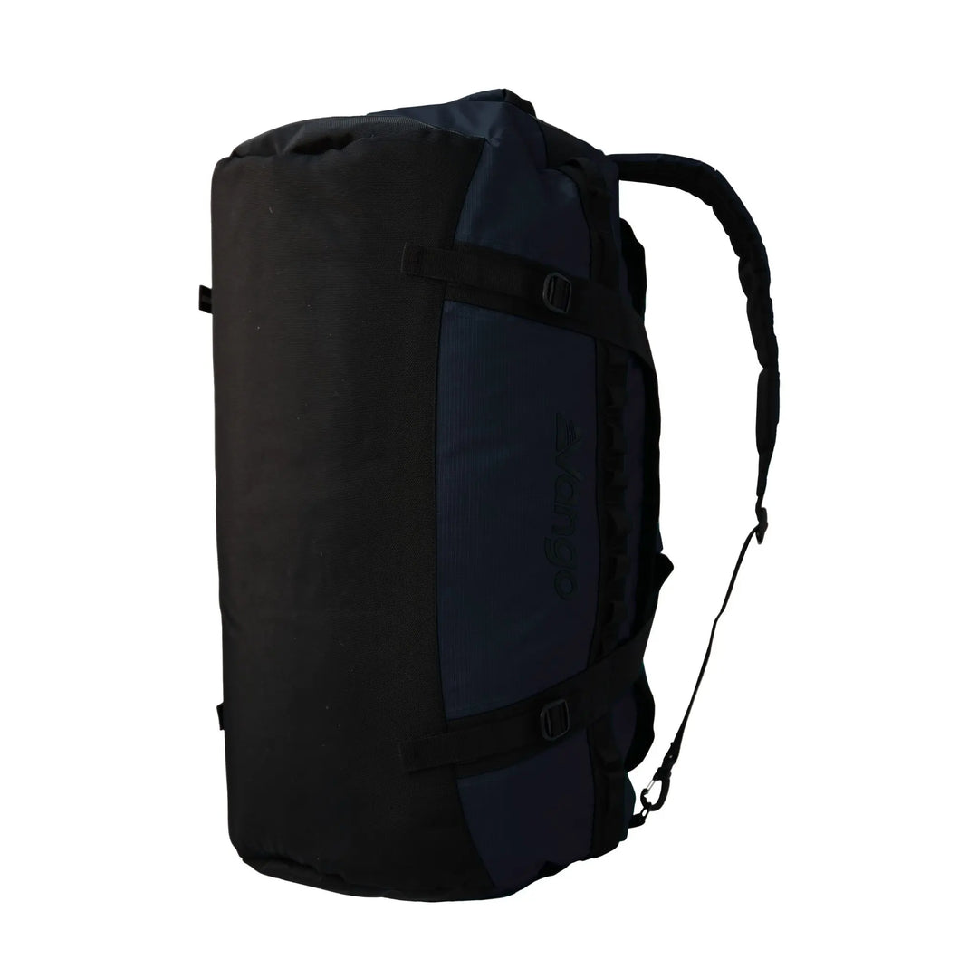 Bottom view of the Vango Cargo 120L travel bag in Moonlight Ocean, featuring durable underside.