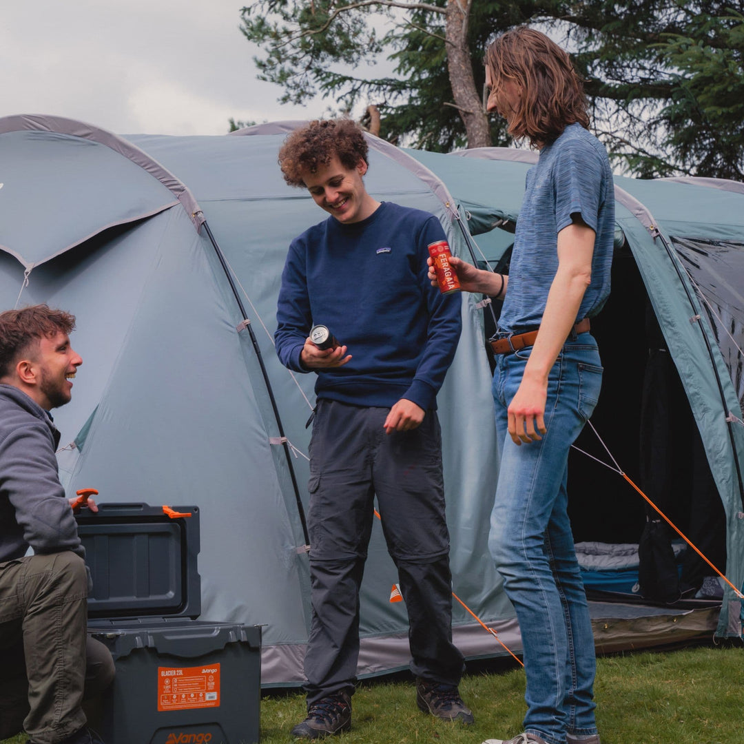 Vango Castlewood 800XL Poled Tent Lifestyle image with people outside