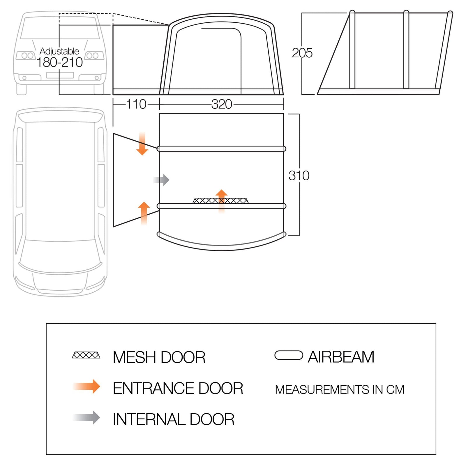Vango Cove Air TC Low Floorplan