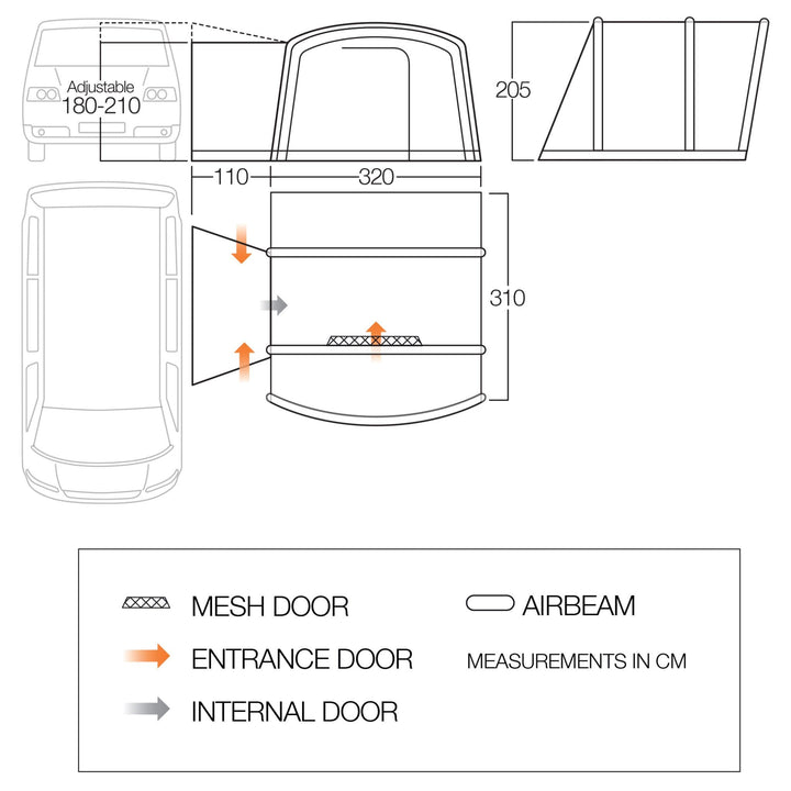 Vango Cove Air TC Low Floorplan