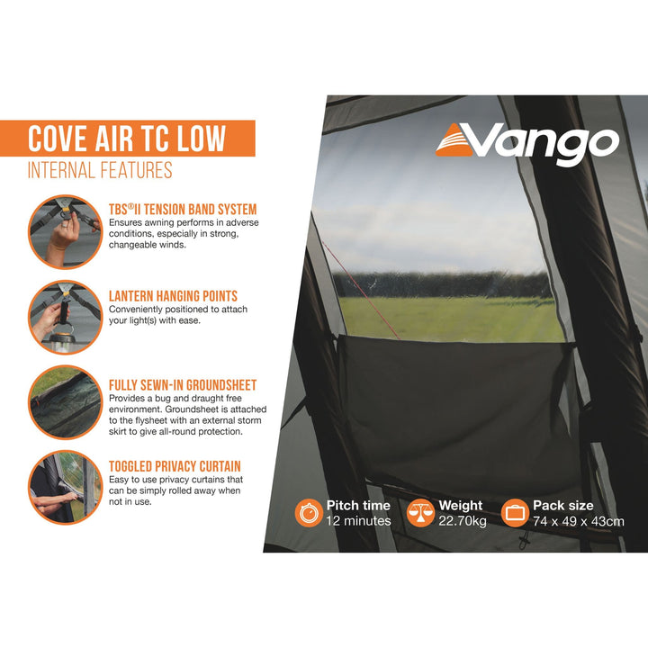 Vango Cove Air TC Low Internal features