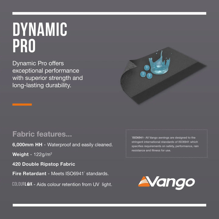 Vango Cove Pro Air Low Drive Away Awning Dynamic Pro Canvas