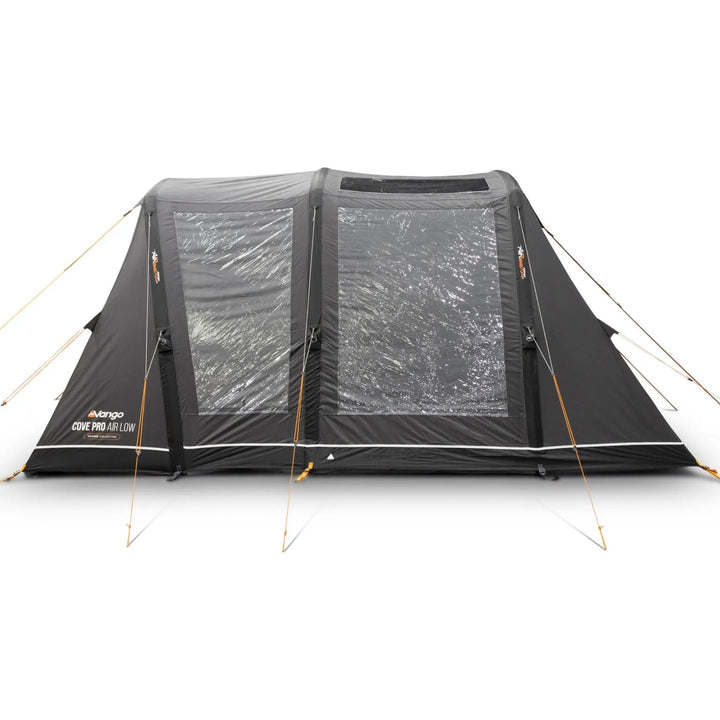 Side view of the Vango Cove Pro Air Low Drive Away Awning with curtains up