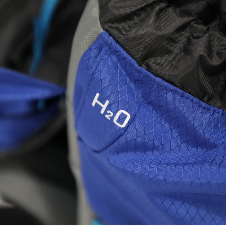 Top compartment of the Vango Denali Pro 60:70 rucksack with H2O compatibility for hydration on hiking and DofE treks.