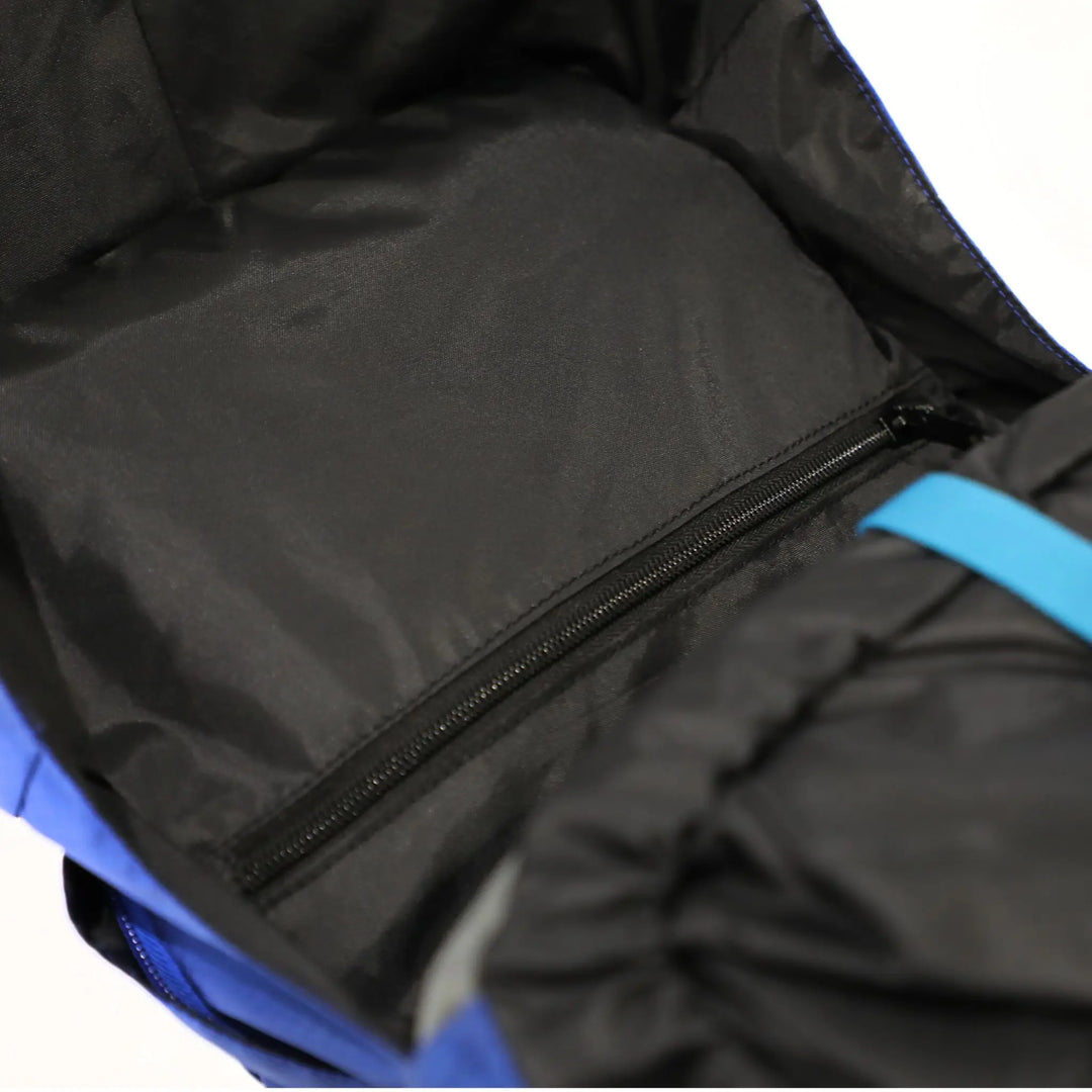 Internal compartment of the Vango Denali Pro 60:70 rucksack, revealing the zippered pocket for organising essentials during DofE journeys.