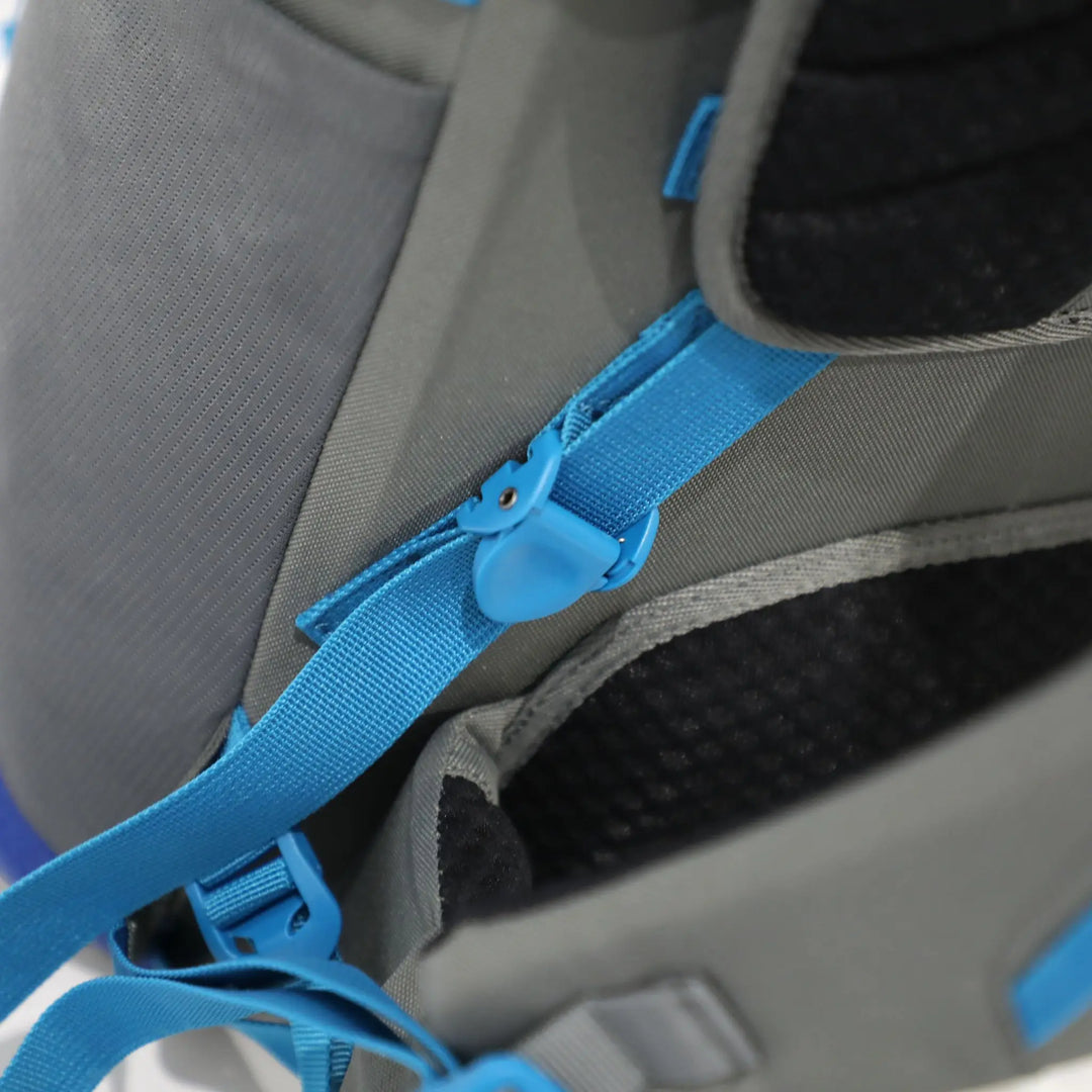 Close-up of the Ergonomic Padded Hip Belt with Water Resistant Pocket on the Vango Denali Pro rucksack, designed for extra support during DofE expeditions.